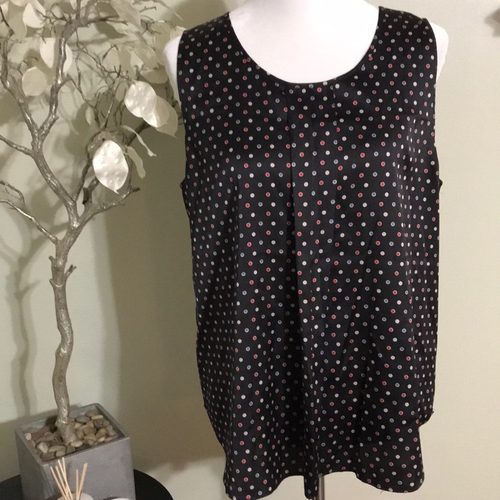 Ann Taylor Black Polka Dot Blouse